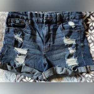 Aeropostale High Rise Midi size 8 Jean shorts
